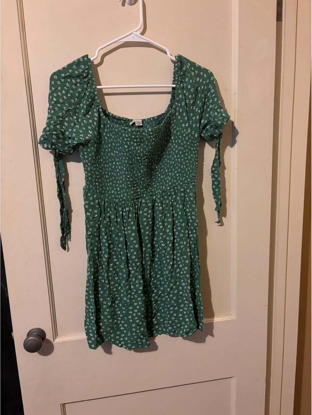 American Eagle green floral dress Small